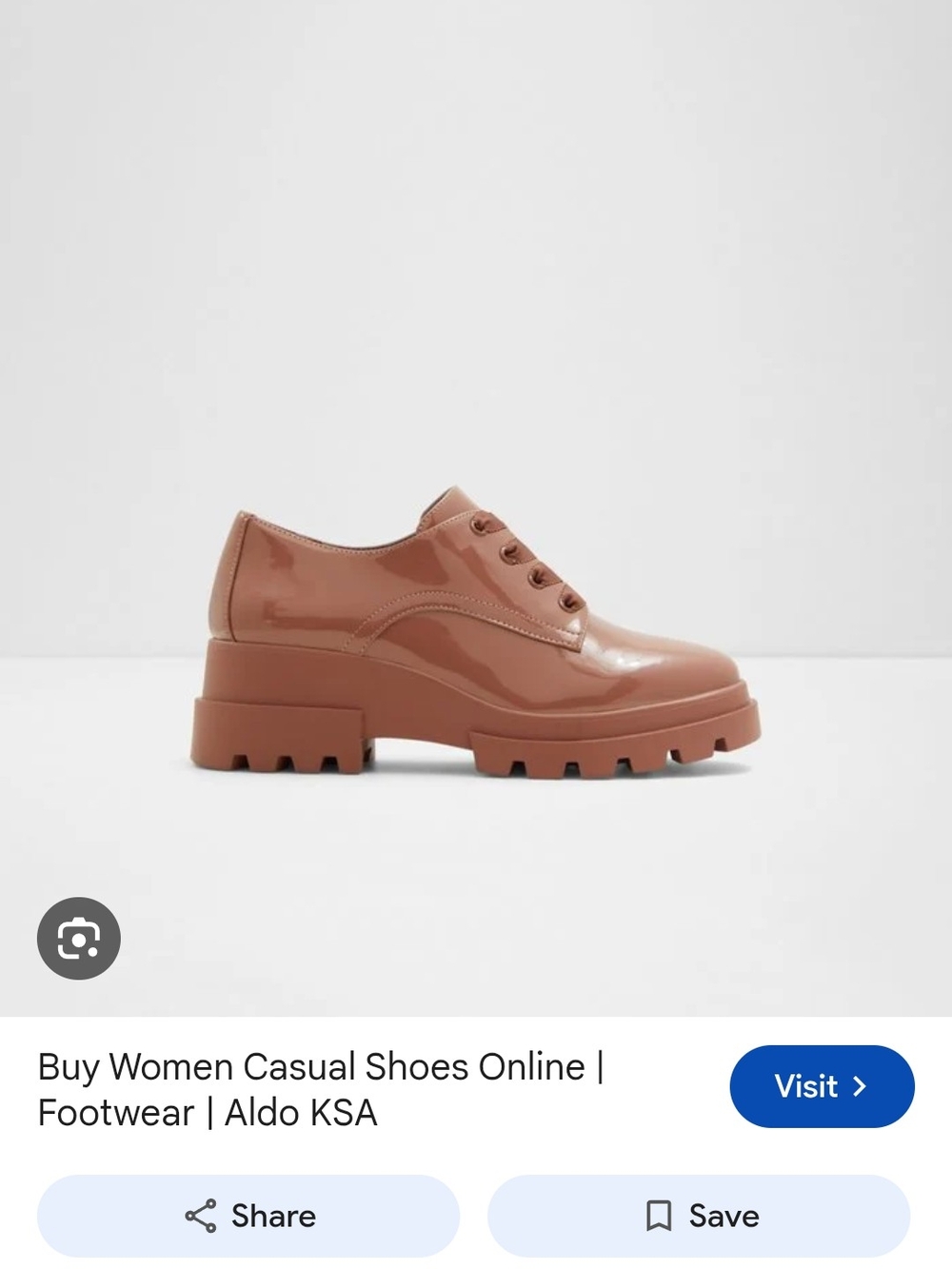 Aldo Women's Chunky Lace-Up Platform Shoe in Brown